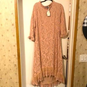Dainty Jewells blush dress 2X NWT
